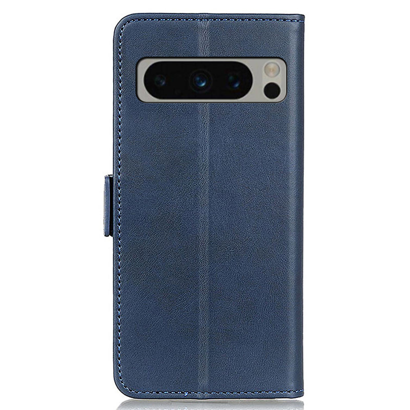 For Google Pixel 8 Pro Protective Wallet Case Cowhide Texture Leather Stand Shockproof Phone Cover