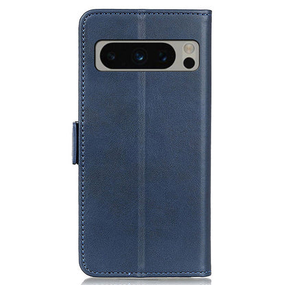 For Google Pixel 8 Pro Protective Wallet Case Cowhide Texture Leather Stand Shockproof Phone Cover