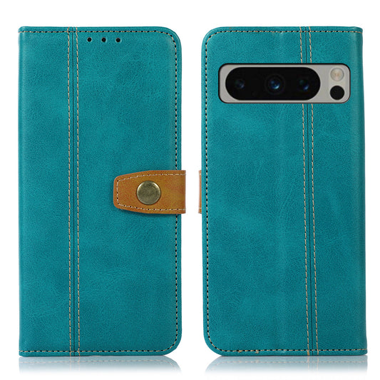 Cell Phone Cover for Google Pixel 8 Pro PU Leather Calf Texture Wallet Stand Flip Phone Case