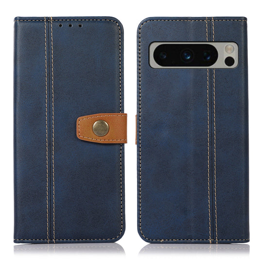 Cell Phone Cover for Google Pixel 8 Pro PU Leather Calf Texture Wallet Stand Flip Phone Case