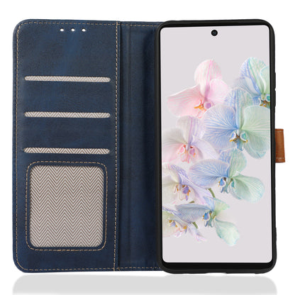 Cell Phone Cover for Google Pixel 8 Pro PU Leather Calf Texture Wallet Stand Flip Phone Case