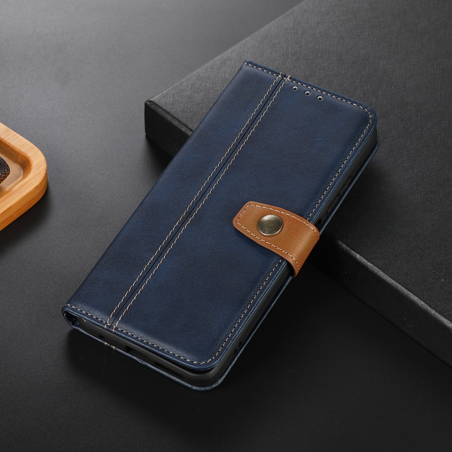 Cell Phone Cover for Google Pixel 8 Pro PU Leather Calf Texture Wallet Stand Flip Phone Case