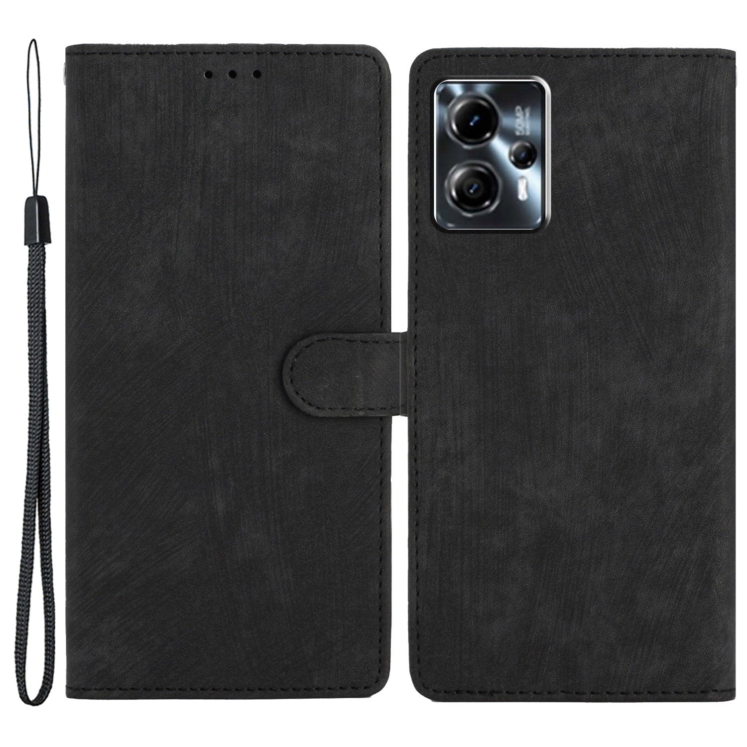 For Motorola Moto G13 4G / G23 4G / G53 5G Stand Phone Cover Skin-touch Leather Wallet Phone Case