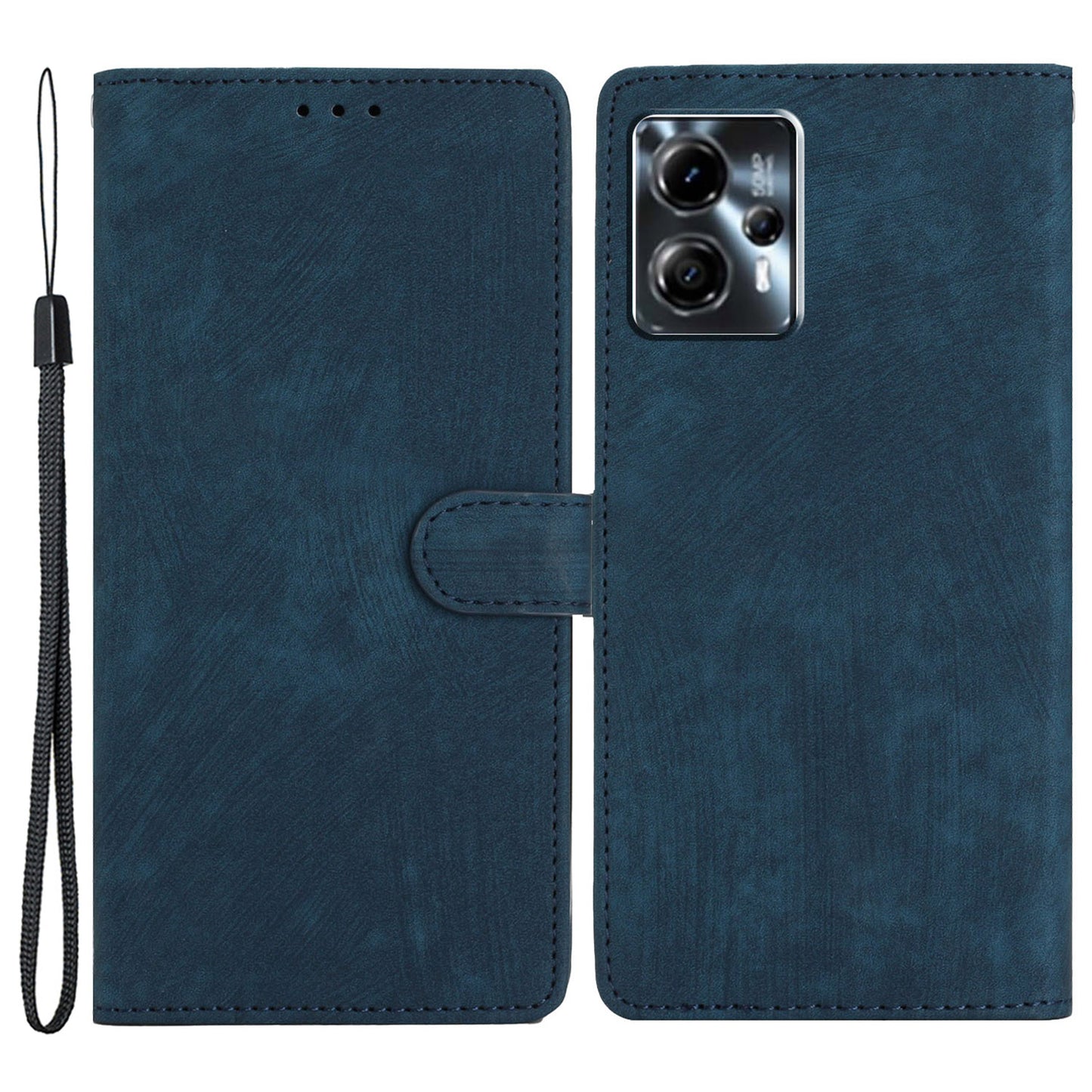 For Motorola Moto G13 4G / G23 4G / G53 5G Stand Phone Cover Skin-touch Leather Wallet Phone Case