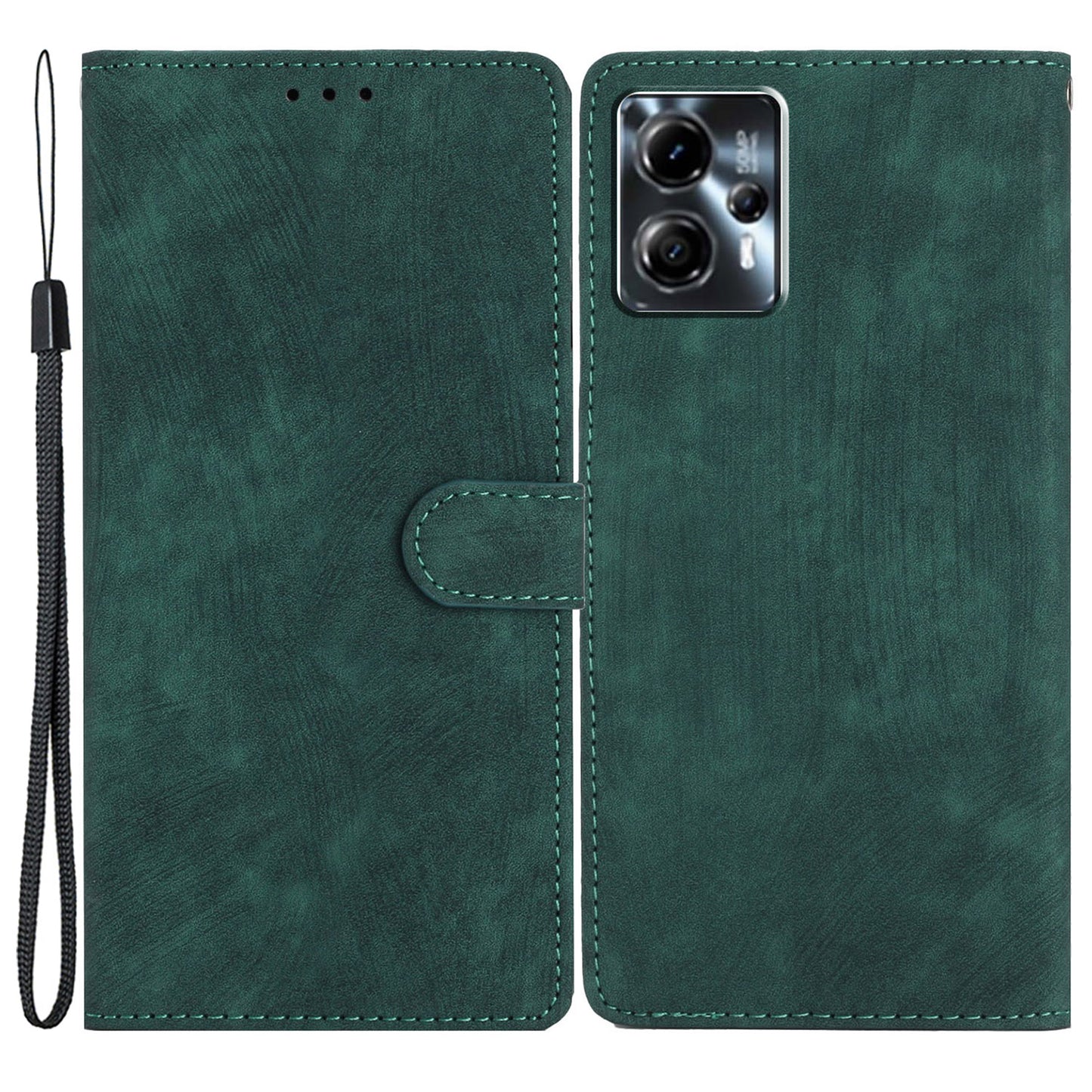 For Motorola Moto G13 4G / G23 4G / G53 5G Stand Phone Cover Skin-touch Leather Wallet Phone Case