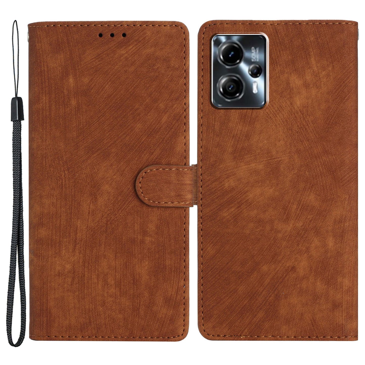 For Motorola Moto G13 4G / G23 4G / G53 5G Stand Phone Cover Skin-touch Leather Wallet Phone Case