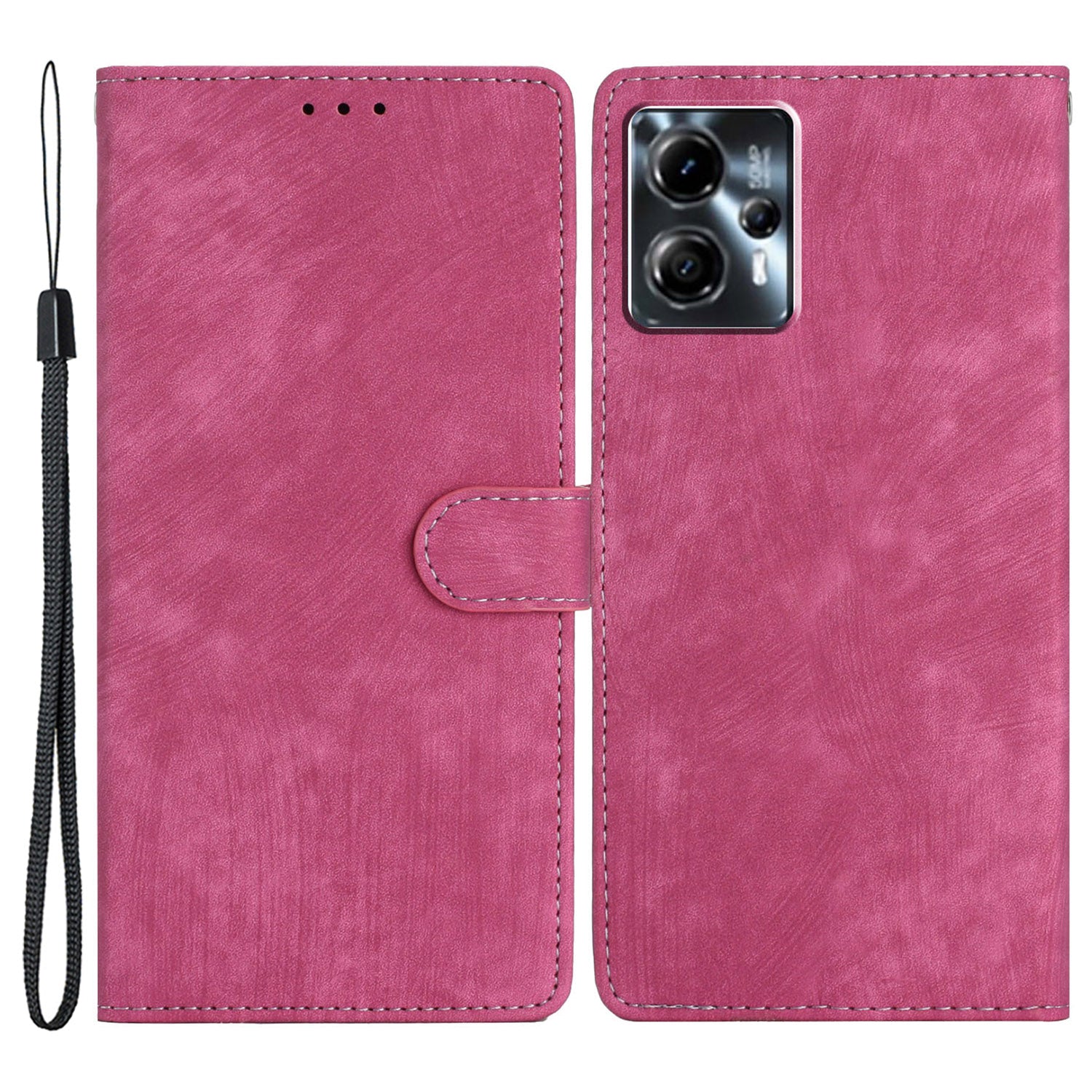 For Motorola Moto G13 4G / G23 4G / G53 5G Stand Phone Cover Skin-touch Leather Wallet Phone Case