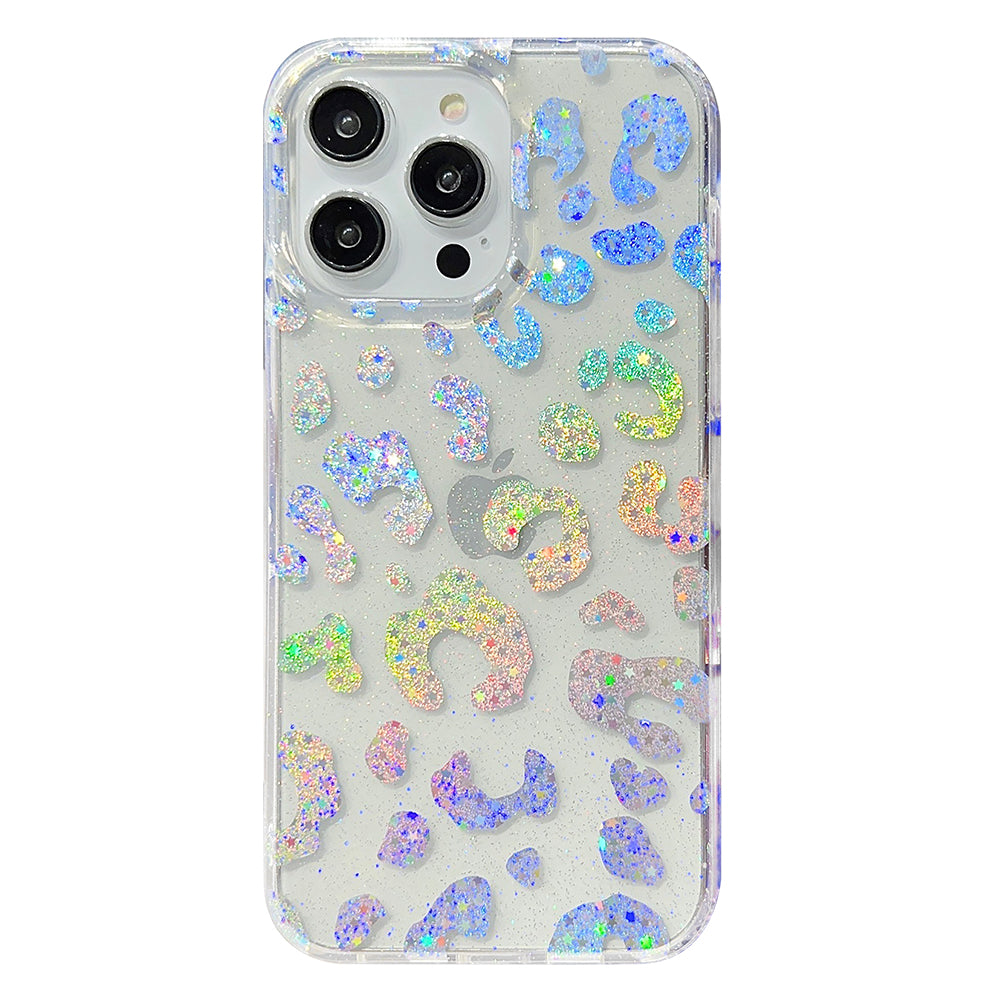 For iPhone 14 Pro Max PC+TPU Cell Phone Case Glitter Powder IMD Phone Cover