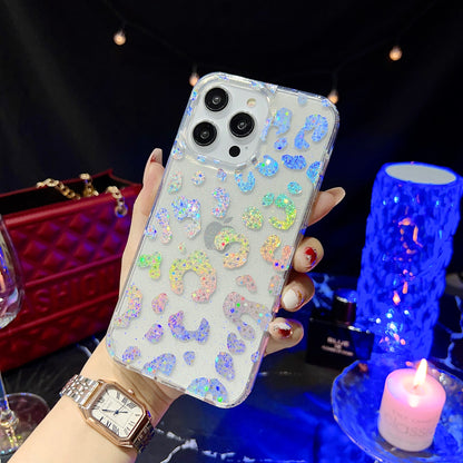 For iPhone 14 Pro Max PC+TPU Cell Phone Case Glitter Powder IMD Phone Cover