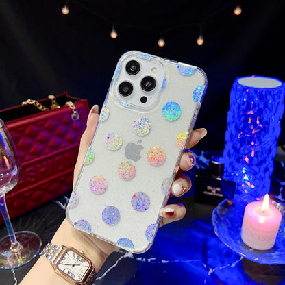 For iPhone 14 Pro Max PC+TPU Cell Phone Case Glitter Powder IMD Phone Cover