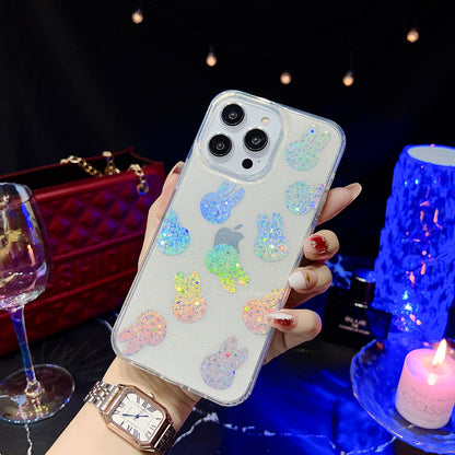 For iPhone 14 Pro Max PC+TPU Cell Phone Case Glitter Powder IMD Phone Cover