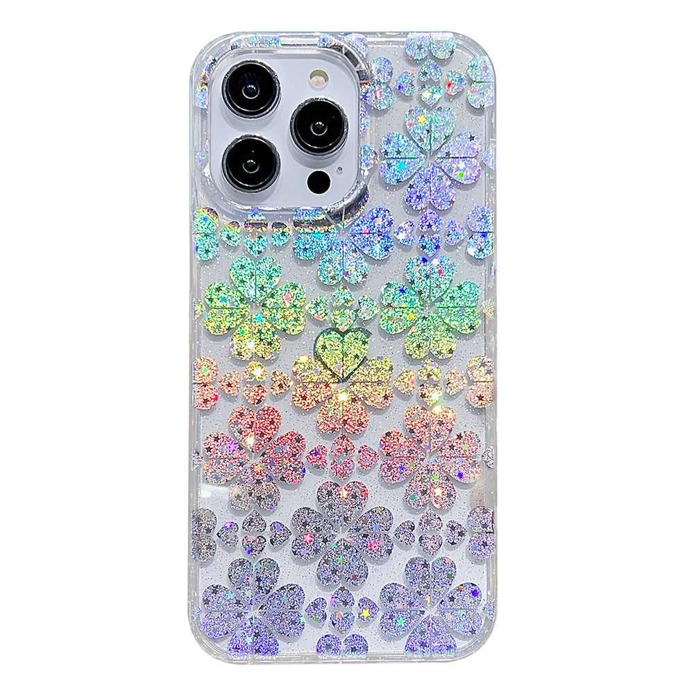 For iPhone 14 Pro Max PC+TPU Cell Phone Case Glitter Powder IMD Phone Cover