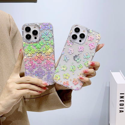 For iPhone 14 Pro Max PC+TPU Cell Phone Case Glitter Powder IMD Phone Cover