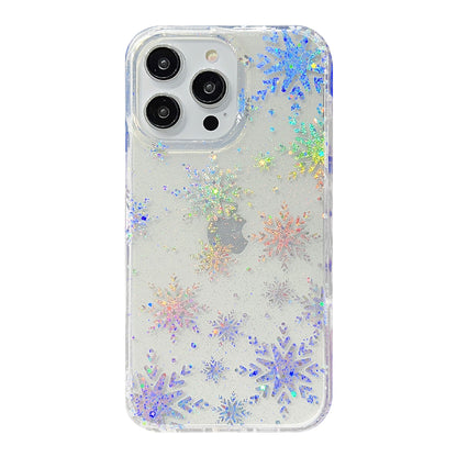 For iPhone 14 Pro IMD Phone Case PC+TPU Glitter Powder Protective Phone Cover