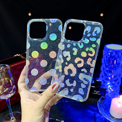 For iPhone 14 Pro IMD Phone Case PC+TPU Glitter Powder Protective Phone Cover