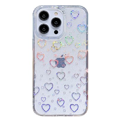 For iPhone 14 Pro IMD Phone Case PC+TPU Glitter Powder Protective Phone Cover