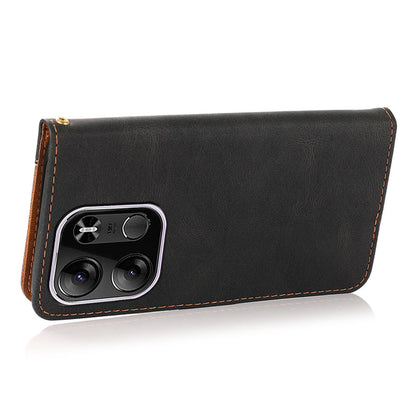 For Tecno Spark Go 2023 4G Splicing PU Leather Phone Case Anti-drop Stand Wallet Cover