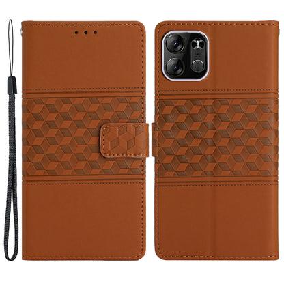 For Tecno Spark Go 2023 4G PU Leather Phone Case Imprinted Rhombus Stand Wallet Cover