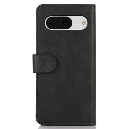 PU Leather Phone Case for Google Pixel 8 , Cowhide Texture Protective Cover with Stand Wallet