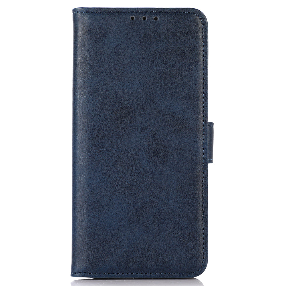 PU Leather Phone Case for Google Pixel 8 , Cowhide Texture Protective Cover with Stand Wallet