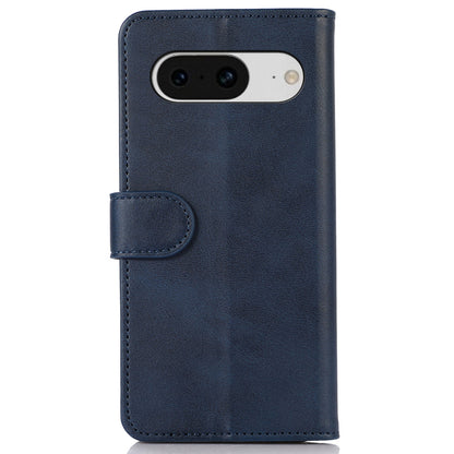 PU Leather Phone Case for Google Pixel 8 , Cowhide Texture Protective Cover with Stand Wallet