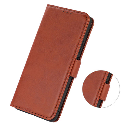 PU Leather Phone Case for Google Pixel 8 , Cowhide Texture Protective Cover with Stand Wallet