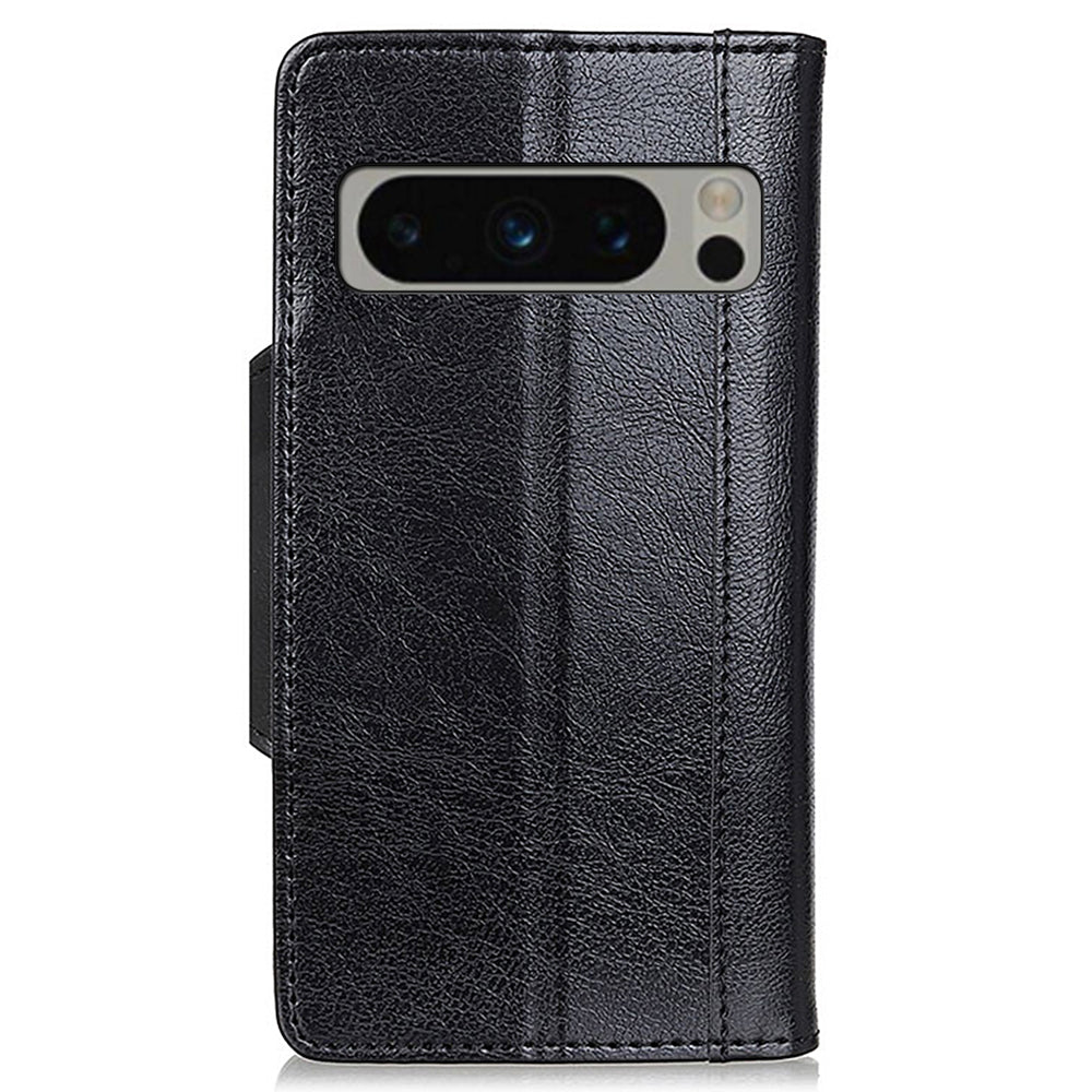 Wallet Case for Google Pixel 8 Pro , Anti-scratch PU Leather Cowhide Texture Stand Phone Cover