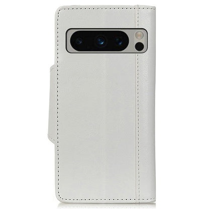 Wallet Case for Google Pixel 8 Pro , Anti-scratch PU Leather Cowhide Texture Stand Phone Cover