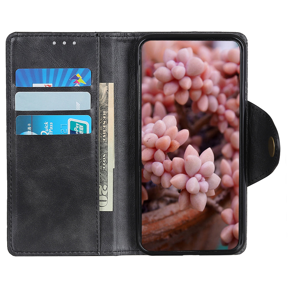For Google Pixel 8 Shockproof Stand Wallet PU Leather Case Brass Buckle Mobile Phone Cover