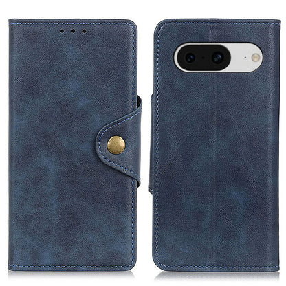 For Google Pixel 8 Shockproof Stand Wallet PU Leather Case Brass Buckle Mobile Phone Cover