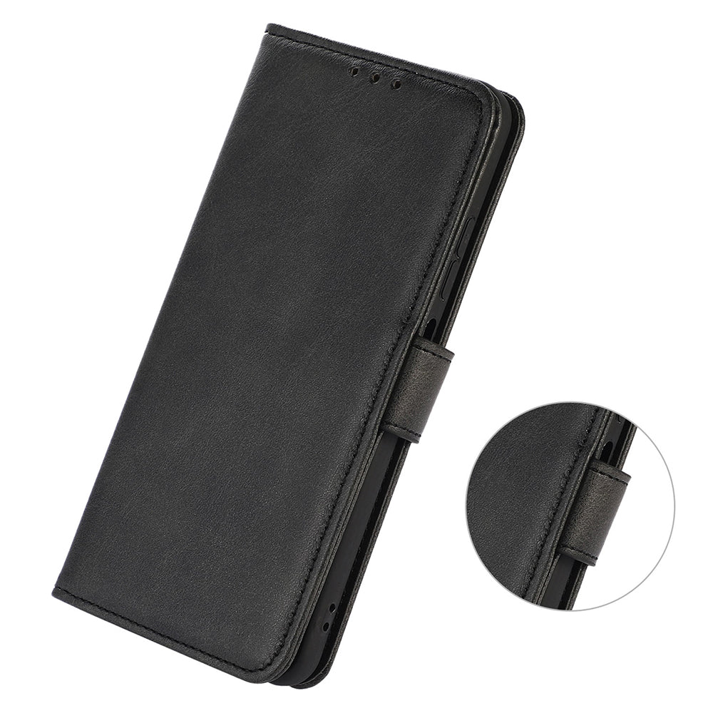 PU Leather Phone Case for Google Pixel 8 Pro , Cowhide Texture Cellphone Cover with Stand Wallet