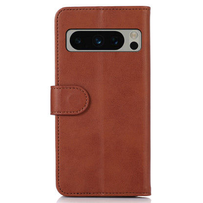 PU Leather Phone Case for Google Pixel 8 Pro , Cowhide Texture Cellphone Cover with Stand Wallet