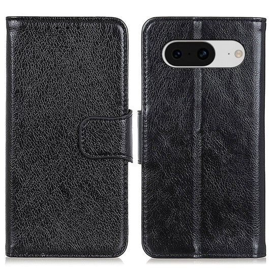 Stand Shell for Google Pixel 8 Split Leather Phone Case Nappa Texture Wallet Cover