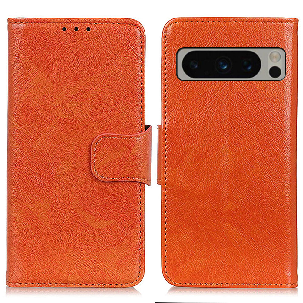 For Google Pixel 8 Pro Stand Split Leather Phone Case Nappa Texture Wallet Cover