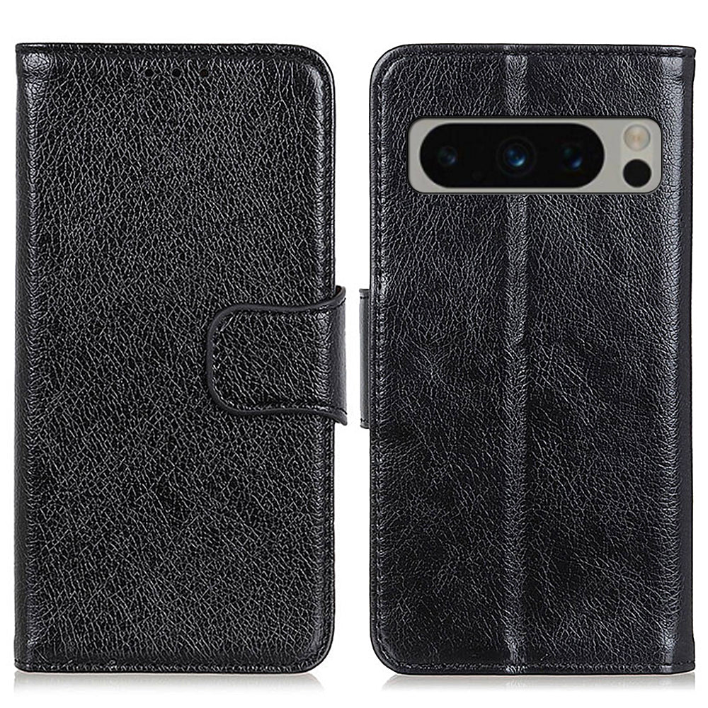 For Google Pixel 8 Pro Stand Split Leather Phone Case Nappa Texture Wallet Cover