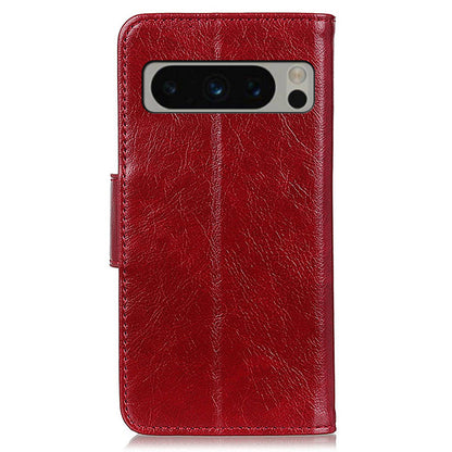 For Google Pixel 8 Pro Stand Split Leather Phone Case Nappa Texture Wallet Cover