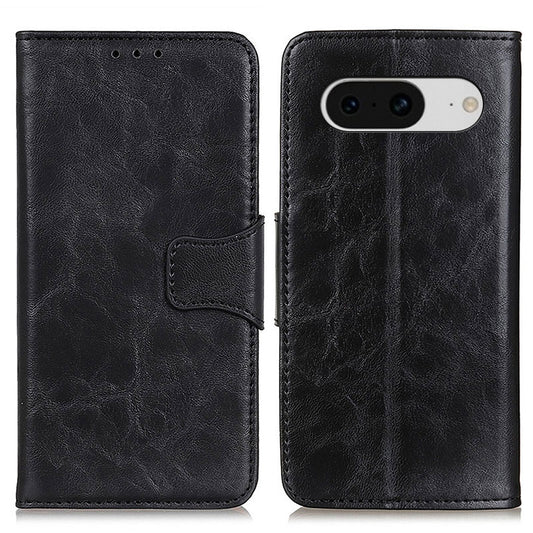 For Google Pixel 8 Split Leather Phone Wallet Case Crazy Horse Texture Stand Cell Phone Cover