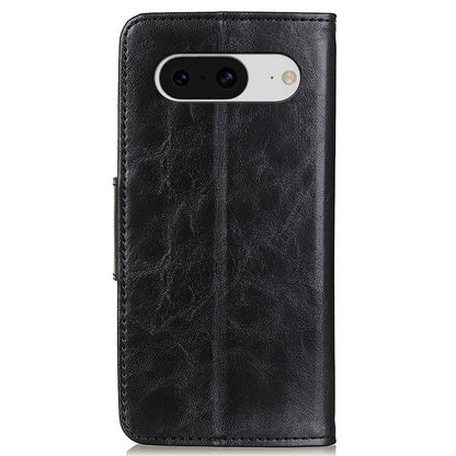 For Google Pixel 8 Split Leather Phone Wallet Case Crazy Horse Texture Stand Cell Phone Cover
