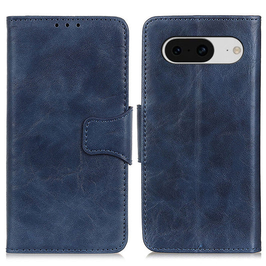 For Google Pixel 8 Split Leather Phone Wallet Case Crazy Horse Texture Stand Cell Phone Cover