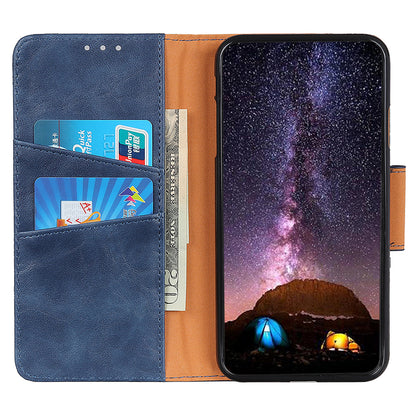 For Google Pixel 8 Split Leather Phone Wallet Case Crazy Horse Texture Stand Cell Phone Cover