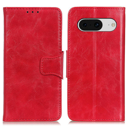For Google Pixel 8 Split Leather Phone Wallet Case Crazy Horse Texture Stand Cell Phone Cover