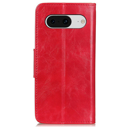 For Google Pixel 8 Split Leather Phone Wallet Case Crazy Horse Texture Stand Cell Phone Cover