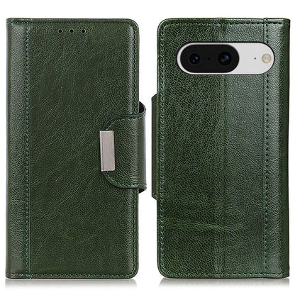 Phone Wallet Case for Google Pixel 8 , Anti-scratch PU Leather Cowhide Texture Stand Cover
