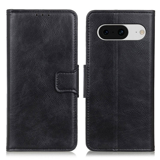 Leather Cover for Google Pixel 8 Cell Phone Wallet Case Crazy Horse Texture Shell with Stand