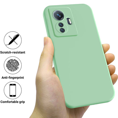 For vivo Y77 5G / Y77e 5G / iQOO Z6 Lite 5G Liquid Silicone Anti-drop Phone Case Soft Lining Protective Cover with Strap