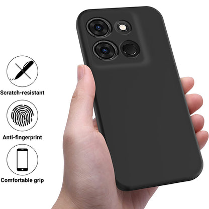 For Infinix Smart 7 4G Anti-drop Phone Back Cover Liquid Silicone Soft Lining Phone Case with Strap