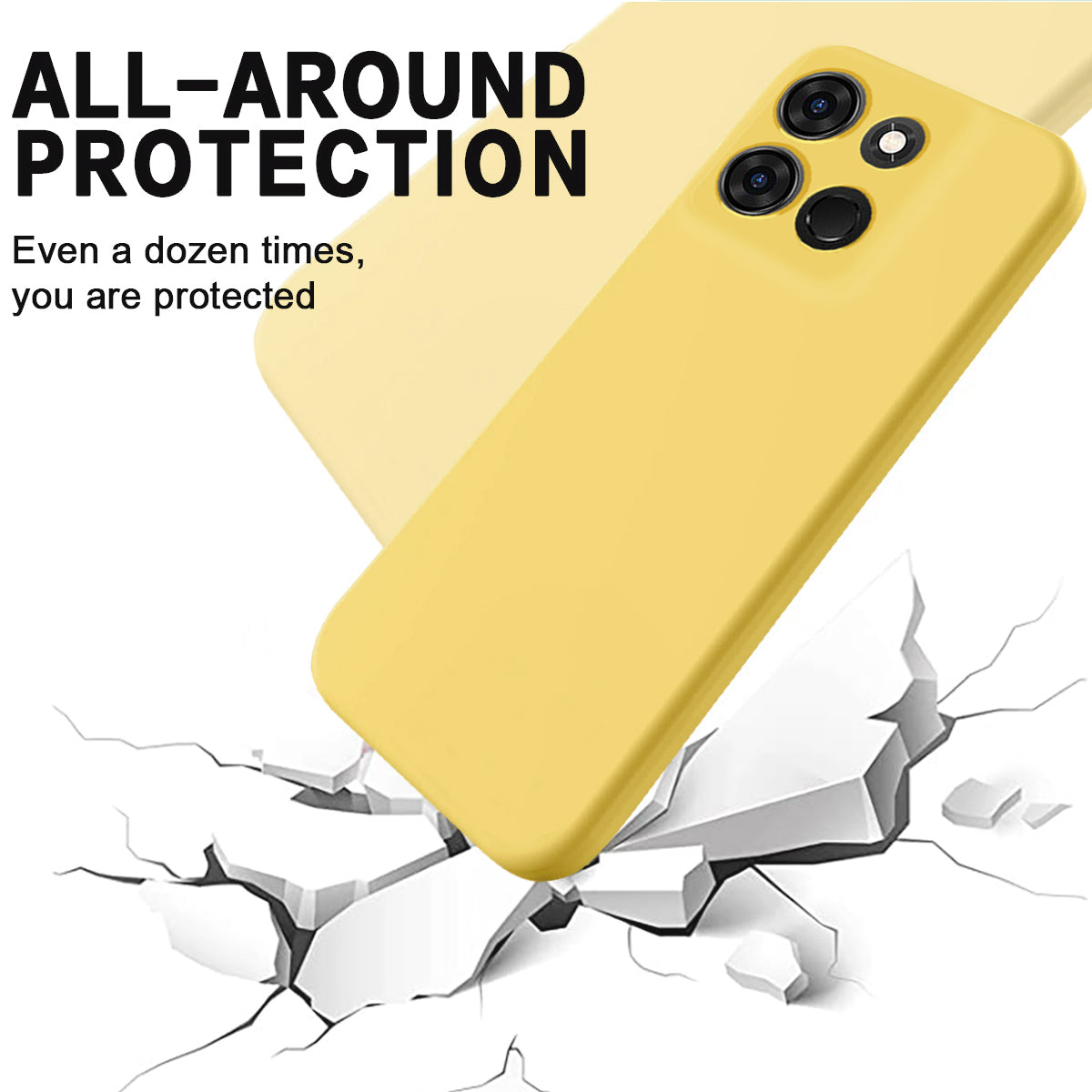 For Infinix Smart 7 4G Anti-drop Phone Back Cover Liquid Silicone Soft Lining Phone Case with Strap