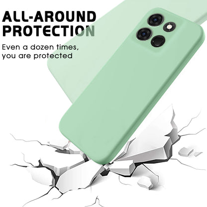 For Infinix Smart 7 4G Anti-drop Phone Back Cover Liquid Silicone Soft Lining Phone Case with Strap