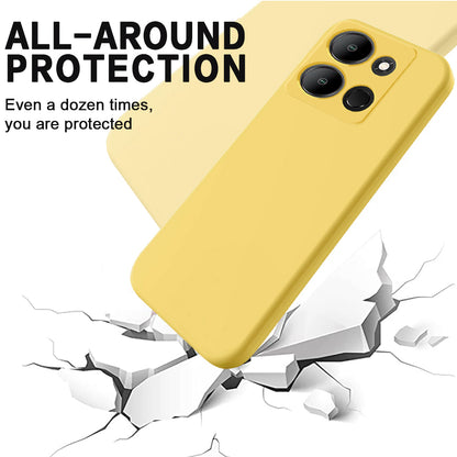 Protective Cover for Infinix Smart 7 (India) 4G , Liquid Silicone Soft Lining Phone Case with Strap