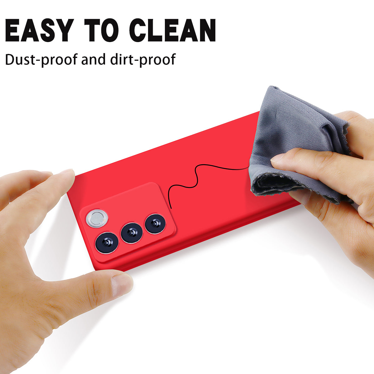 For vivo V27e 4G / S16e 5G Anti-scratch Phone Case Liquid Silicone Soft Lining Cover with Strap